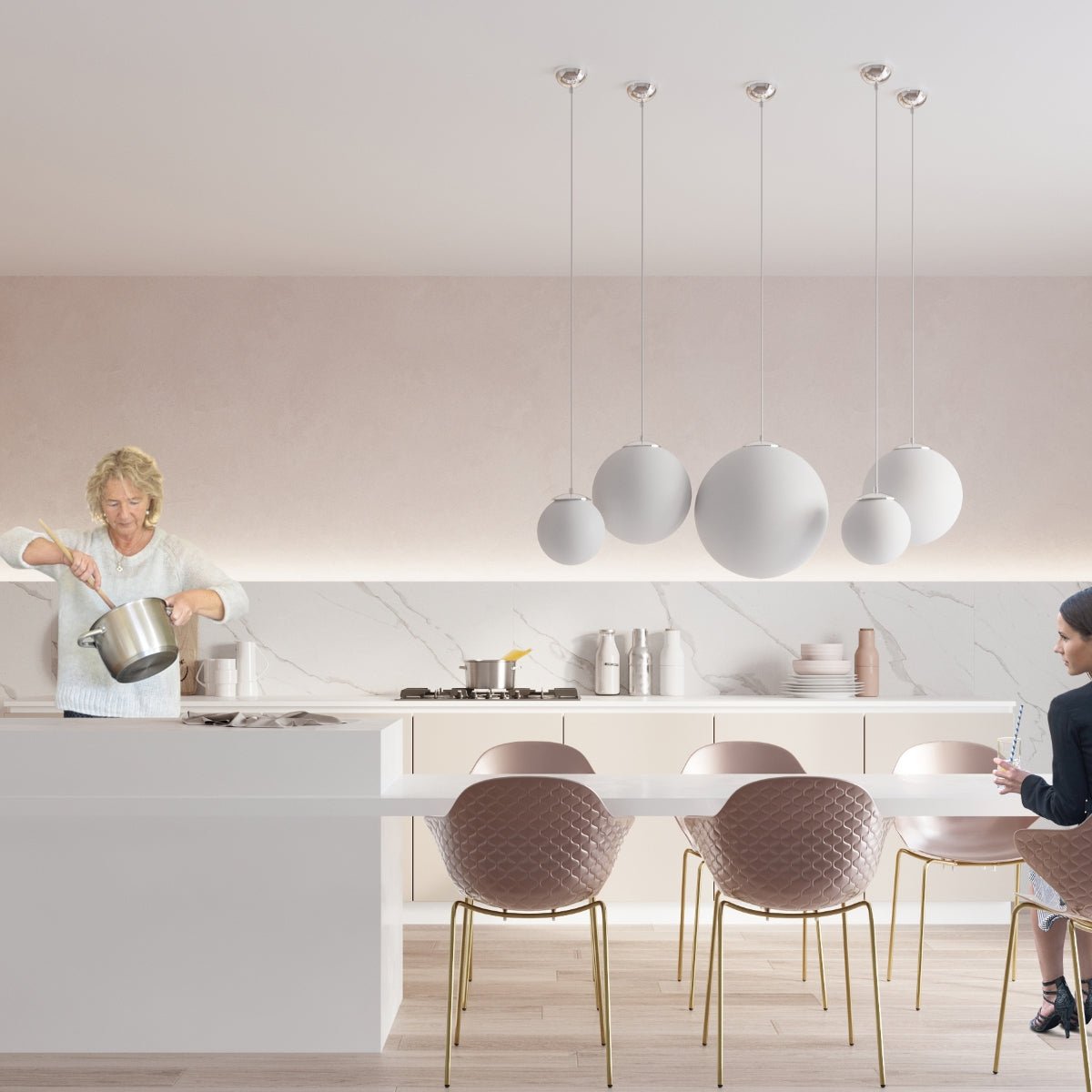 Hängeleuchte "Ugo 40" – Pendelleuchten in Chrom | Dexity Lichtdesign