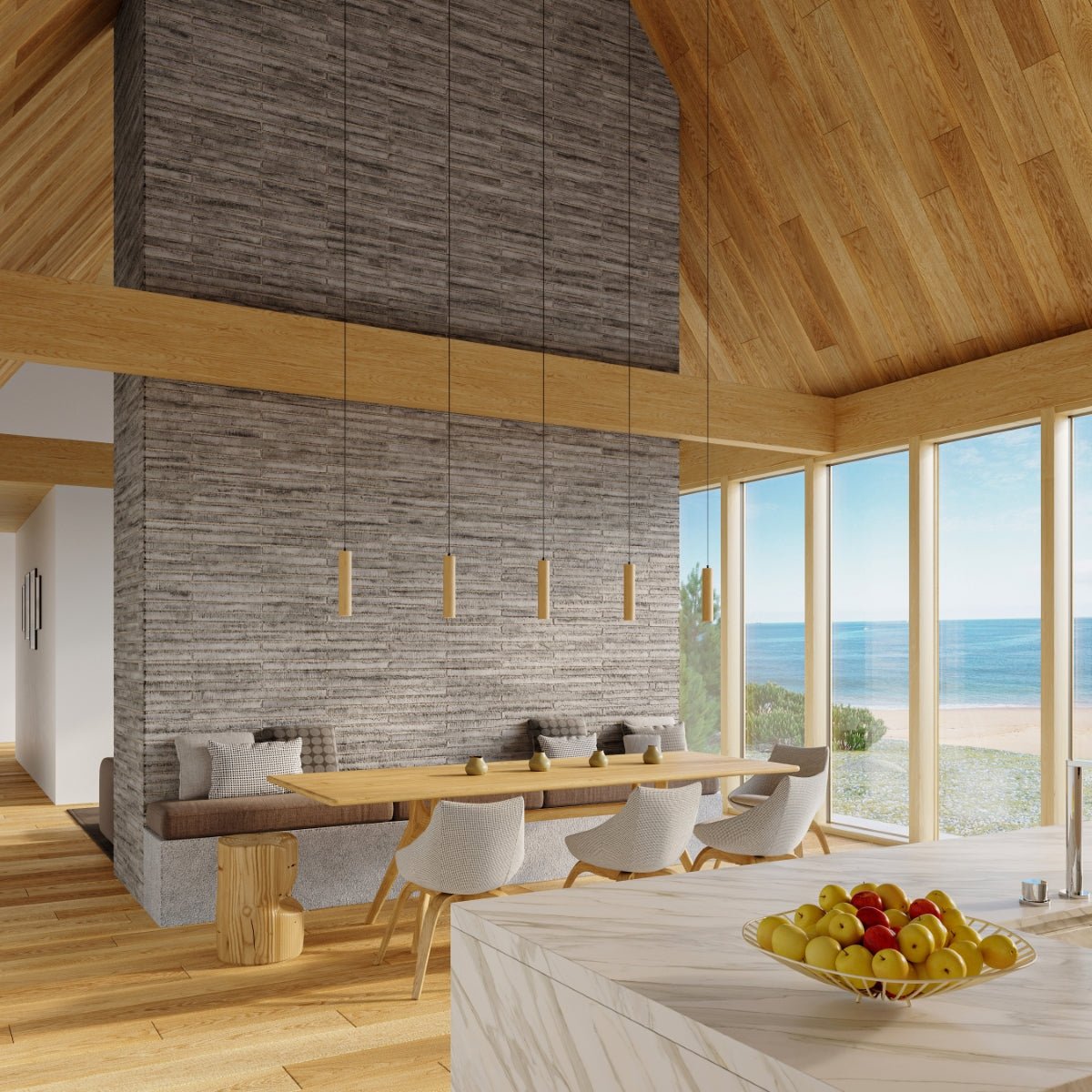 Naturholz - Hängeleuchte „Lino 3“ – Pendelleuchten in Naturholz | Dexity Lichtdesign