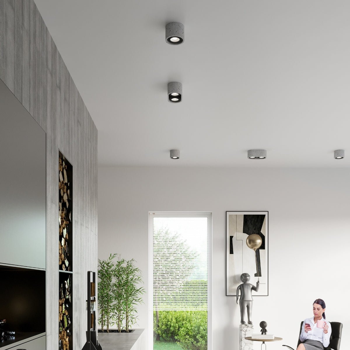 Beton - Deckenleuchte "Basic 1" – Deckenlampen in Betongrau | Dexity Lichtdesign