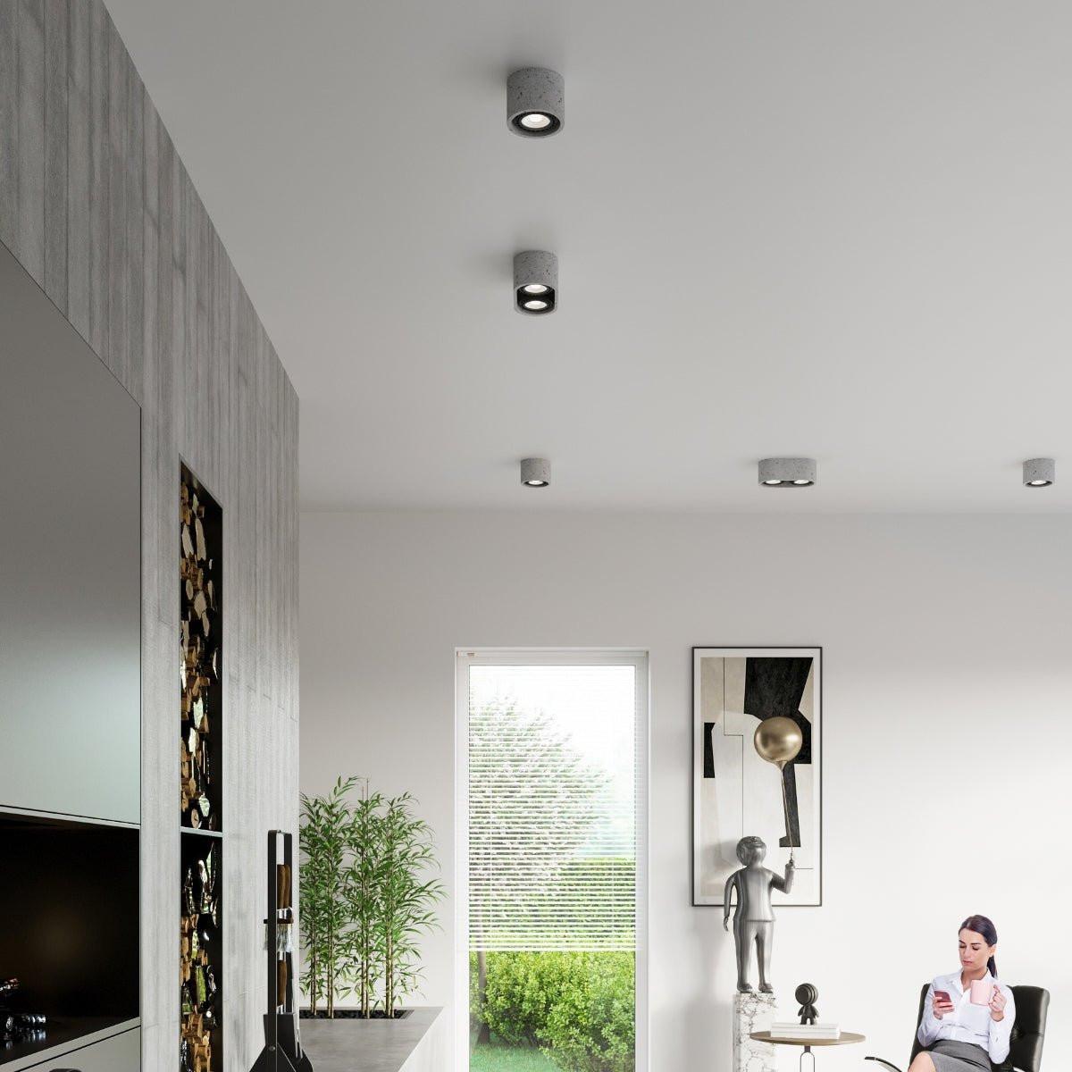 Beton - Deckenleuchte "Basic 1" – Deckenlampen in Betongrau | Dexity Lichtdesign
