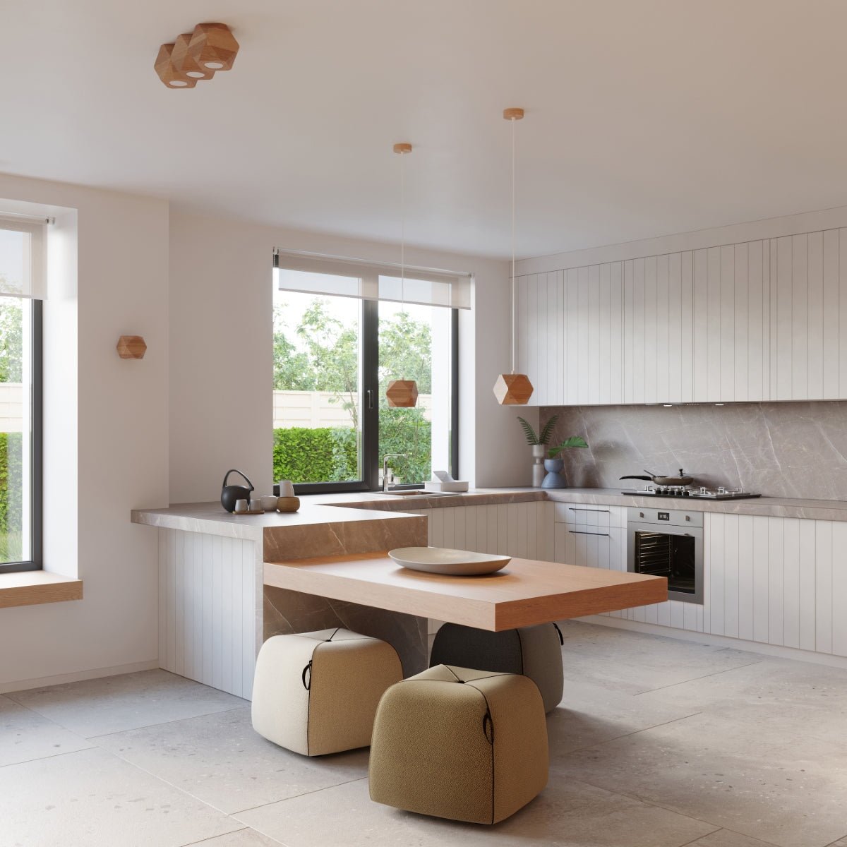 Naturholz - Deckenleuchte "Woody 3" – Deckenlampen in Naturholz | Dexity Lichtdesign