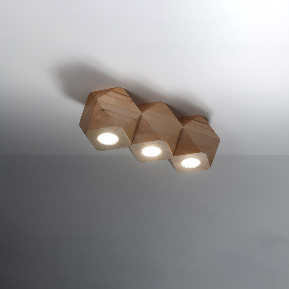 Naturholz - Deckenleuchte "Woody 3" – Deckenlampen in Naturholz | Dexity Lichtdesign
