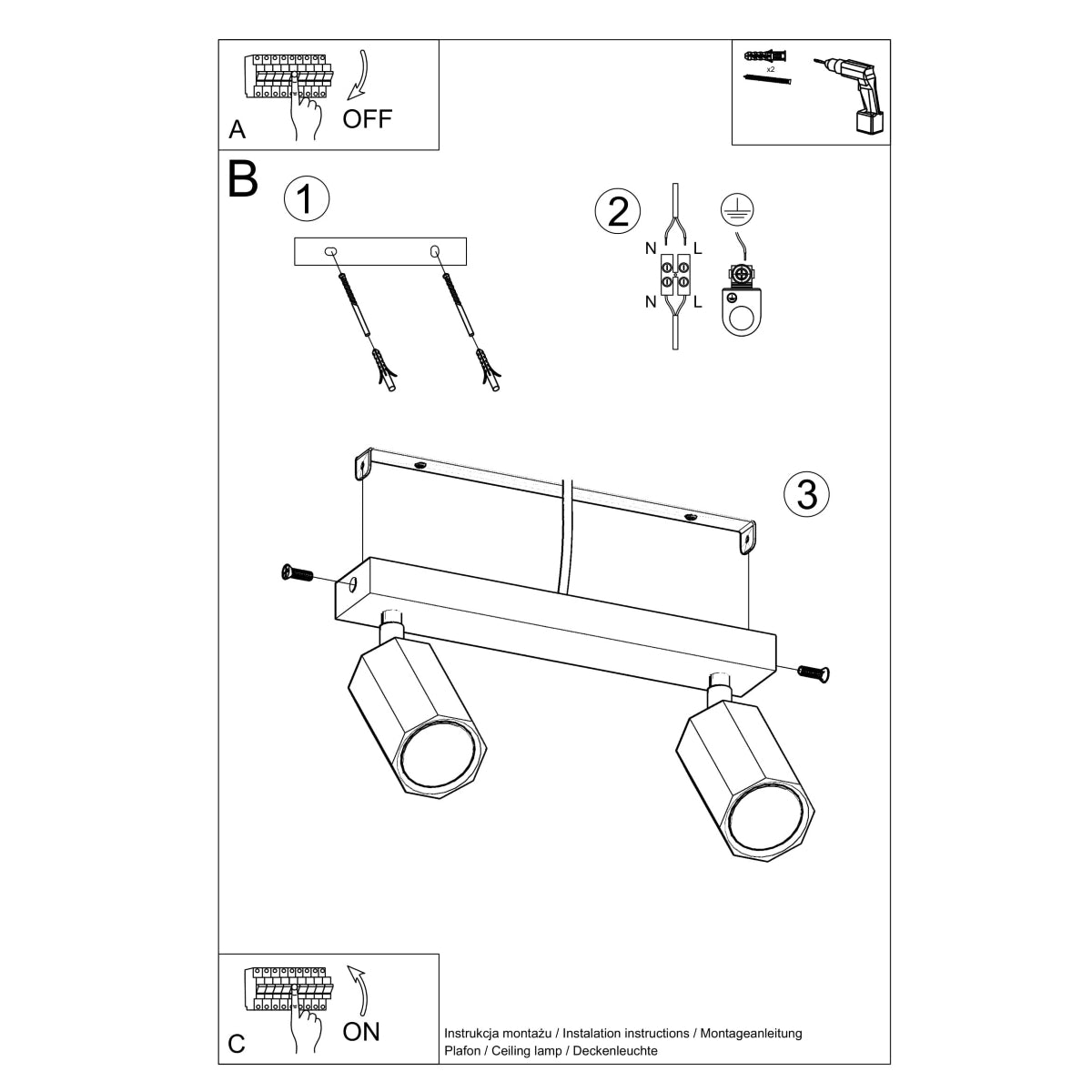 Deckenleuchte "Zeke 2" – Deckenlampen in Naturholz | Dexity Lichtdesign
