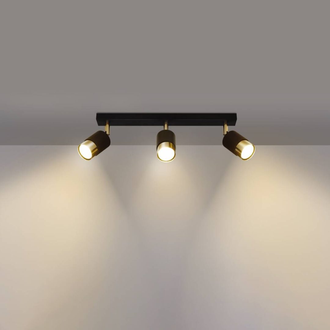 Deckenleuchte "Nero 3" – Deckenlampen in Gold | Dexity Lichtdesign