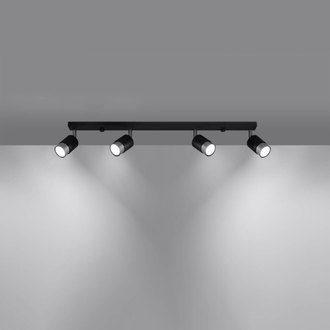 Deckenleuchte "Nero 4" – Deckenlampen in Chrom | Dexity Lichtdesign