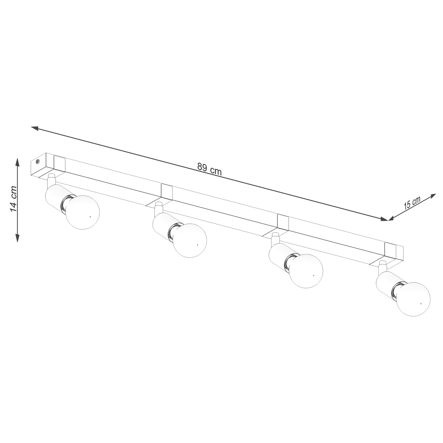 Deckenleuchte "Zuca 4" â Deckenlampen in Schwarz | Dexity Lichtdesign