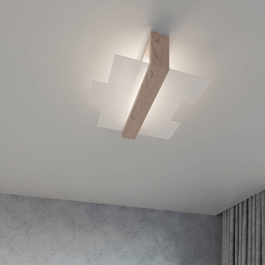 Deckenleuchte "Feniks 2" – Deckenlampen in Naturholz - Hell | Dexity Lichtdesign