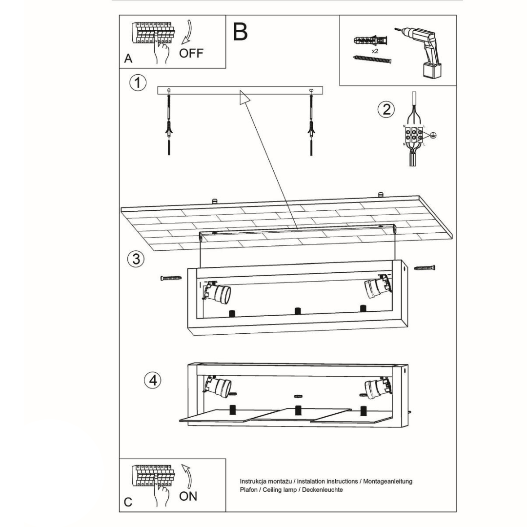 Deckenleuchte "Feniks 2" – Deckenlampen in Naturholz - Hell | Dexity Lichtdesign