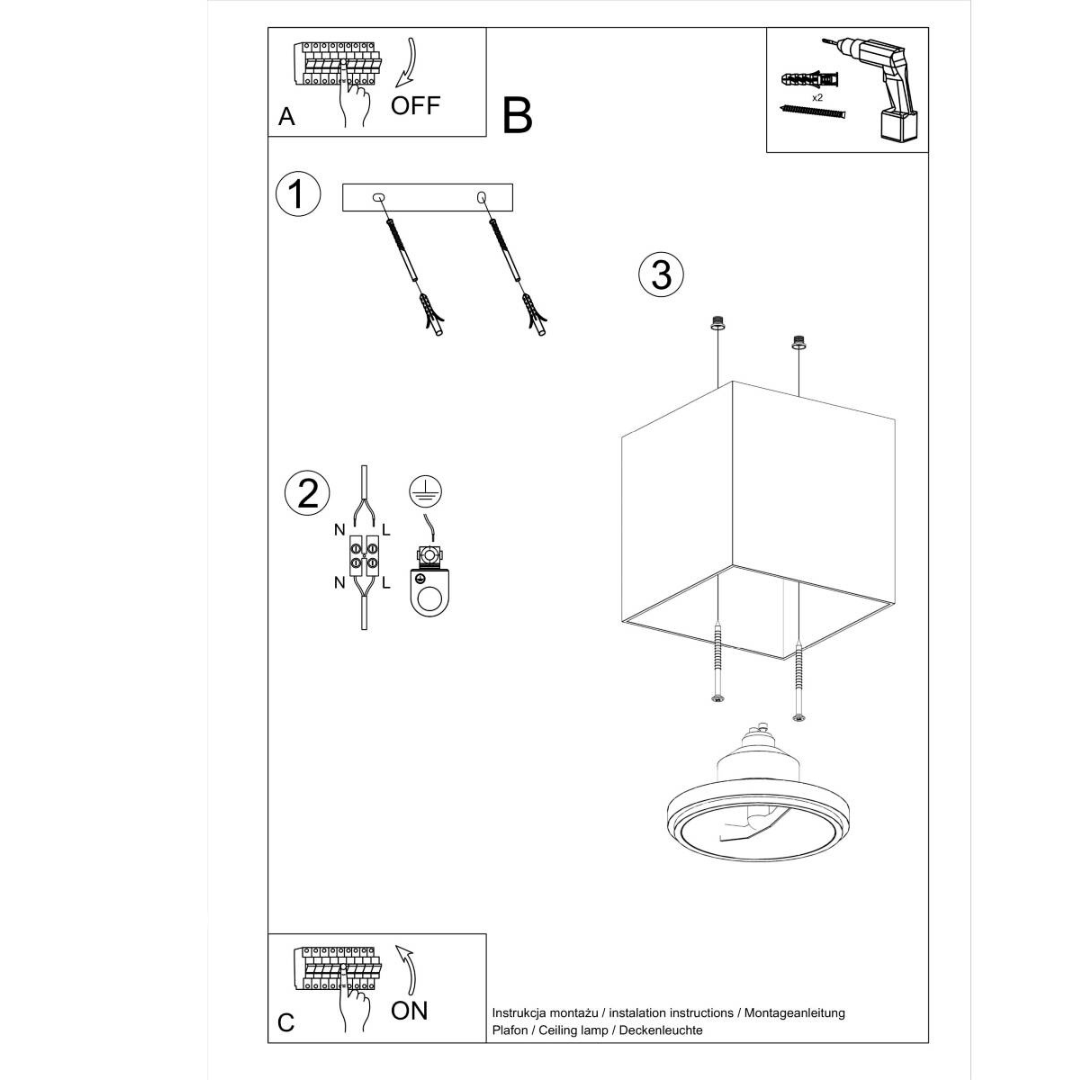 Deckenleuchte "Blake" – Deckenlampen in Schwarz | Dexity Lichtdesign