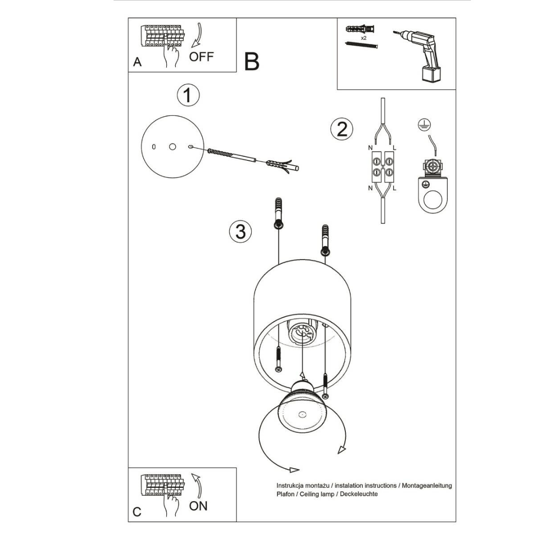 Deckenleuchte "Orbis 1" – Deckenlampen in Schwarz | Dexity Lichtdesign