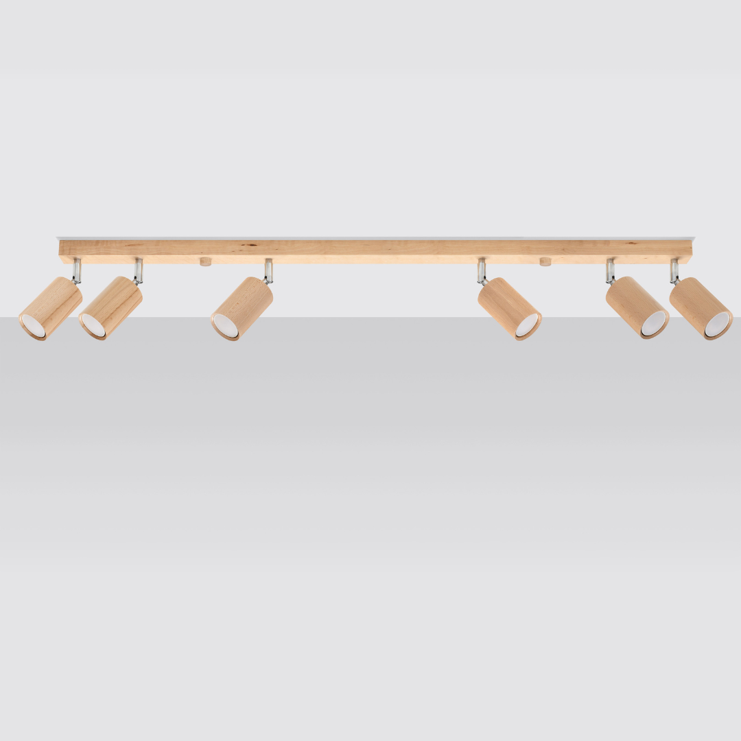 Naturholz-Deckenleuchte „Berg 6“