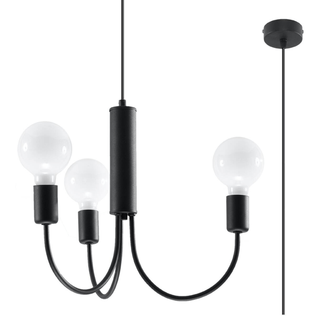 Kronleuchter "Piccolo 3" â Kronleuchter in Schwarz | Dexity Lichtdesign
