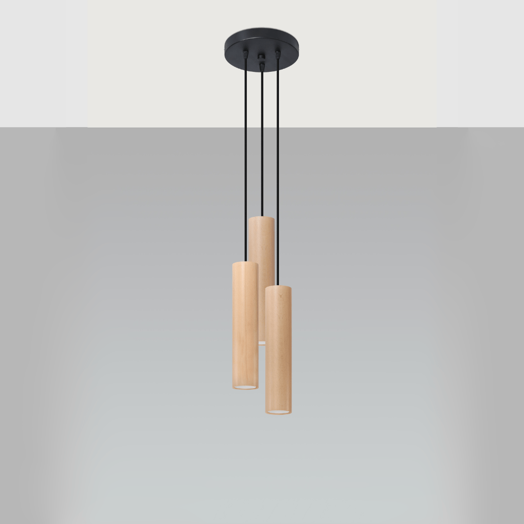 Hängeleuchte „Lino 3P“ – Pendelleuchten in Naturholz | Dexity Lichtdesign