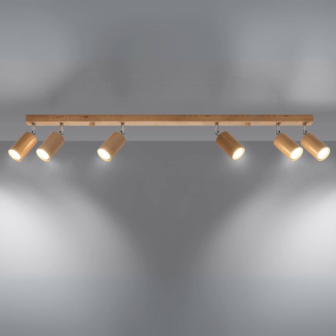 Naturholz-Deckenleuchte „Berg 6“