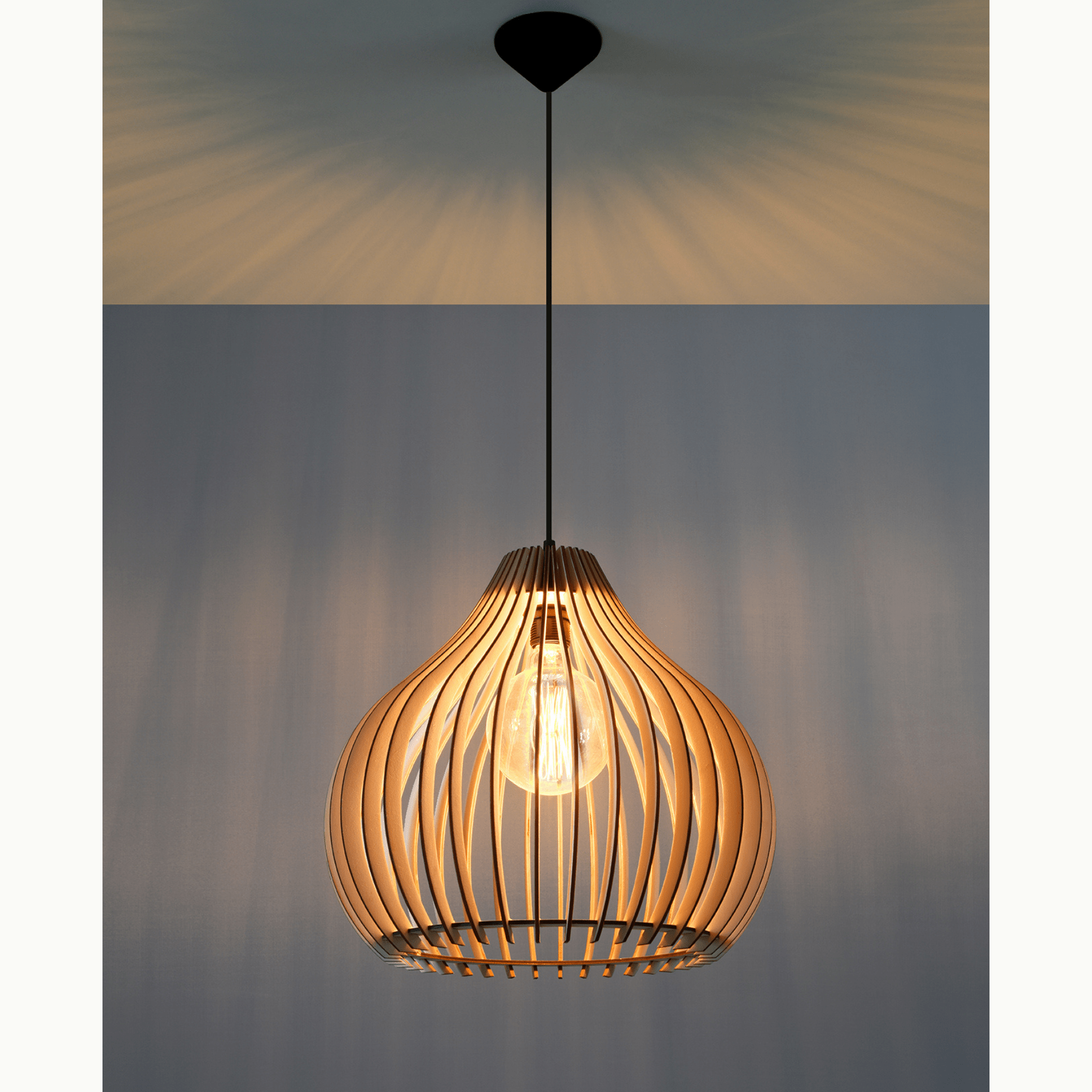 Hängeleuchte "Aprilla" – Pendelleuchten in Naturholz | Dexity Lichtdesign