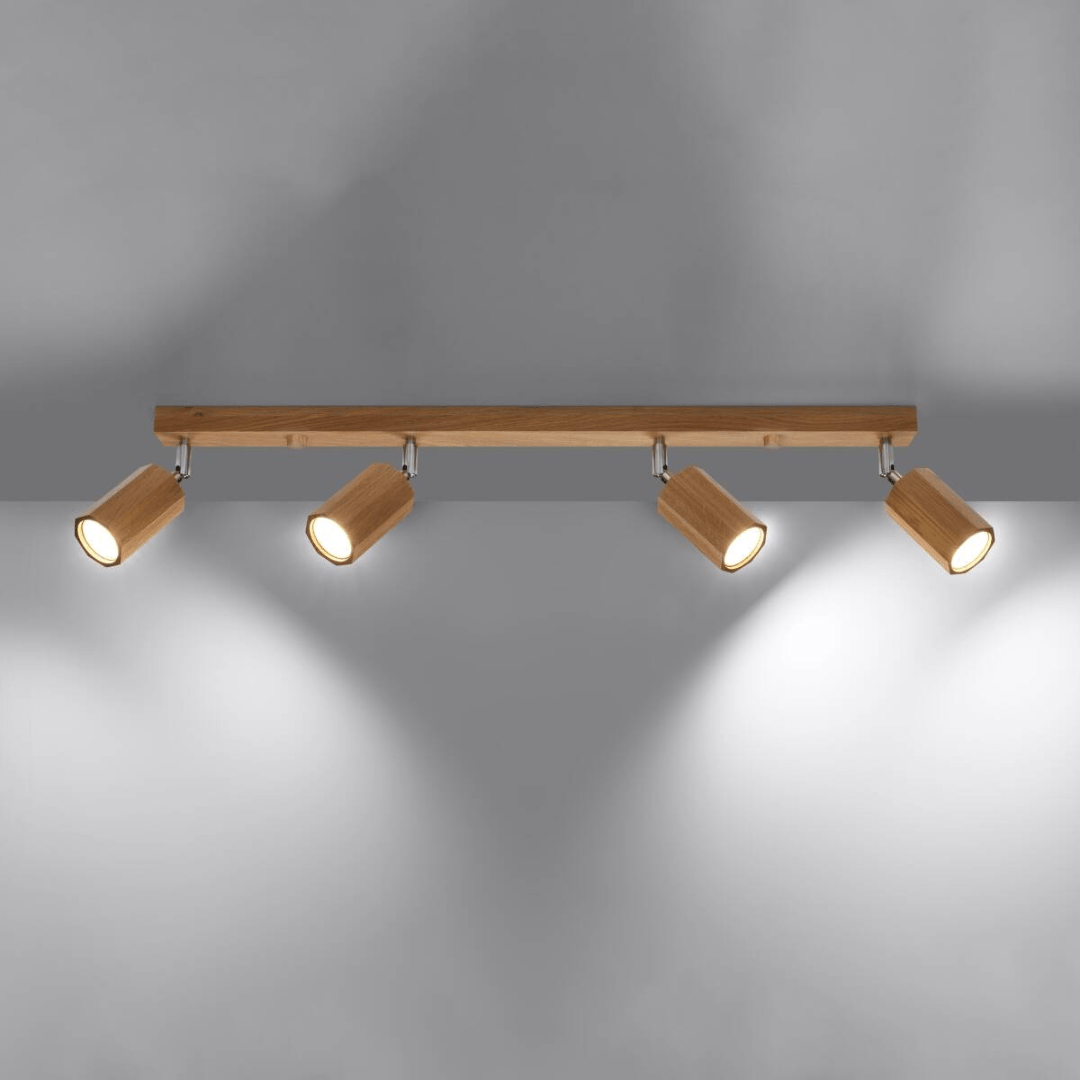 Deckenleuchte "Zeke 4" – Deckenlampen in Naturholz | Dexity Lichtdesign