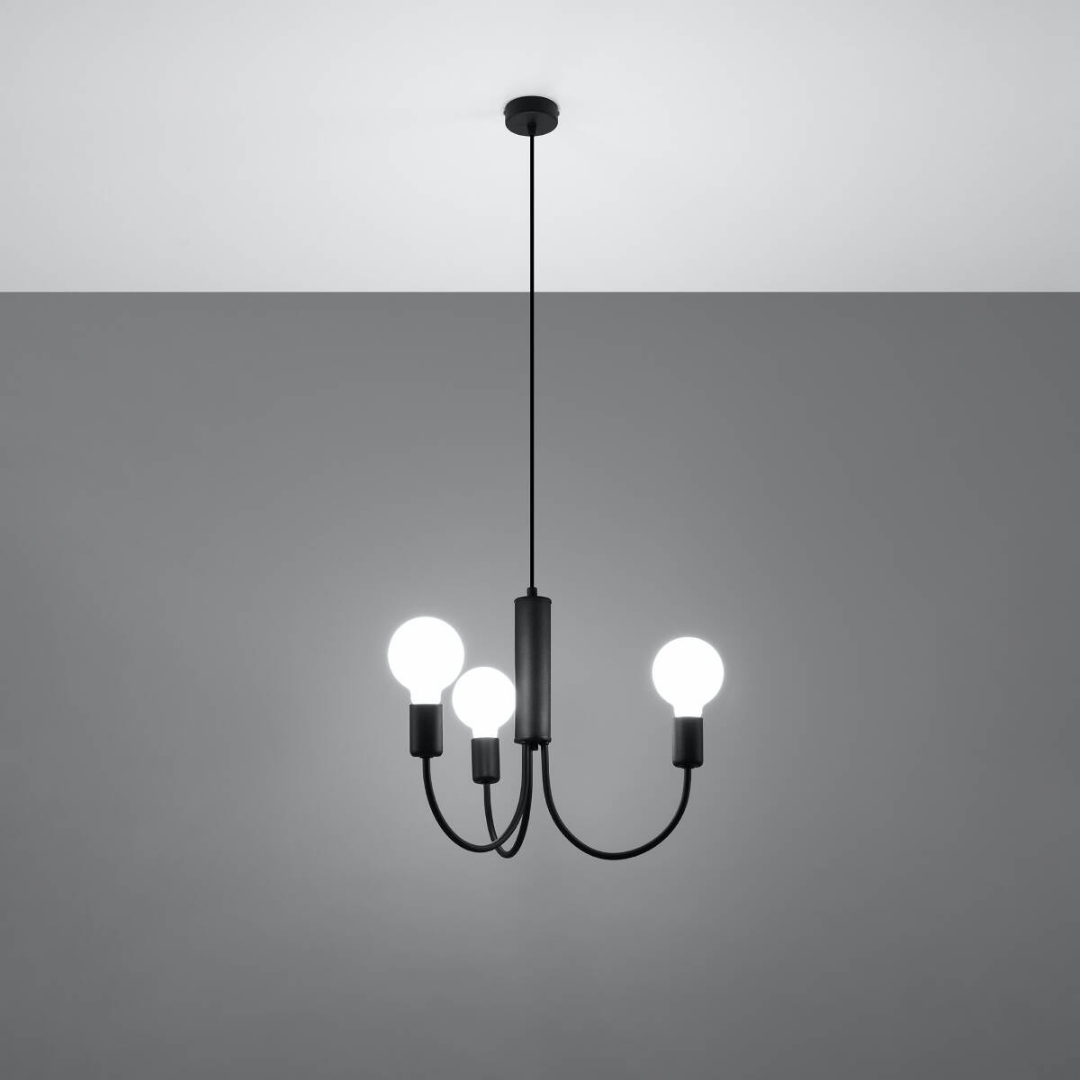 Kronleuchter "Piccolo 3" â Kronleuchter in Schwarz | Dexity Lichtdesign