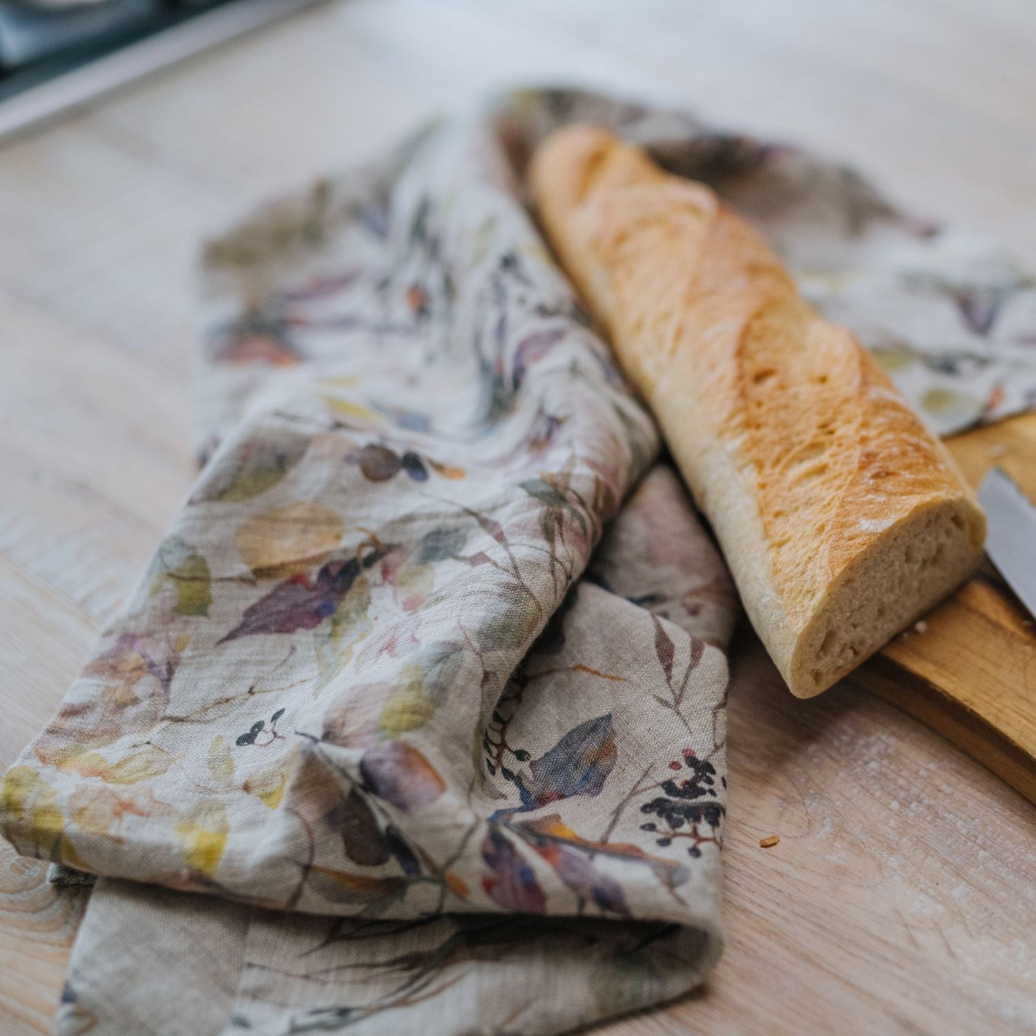 Küchentuch – 100 % Leinen – in Meadow on Natural | Dexity Lichtdesign