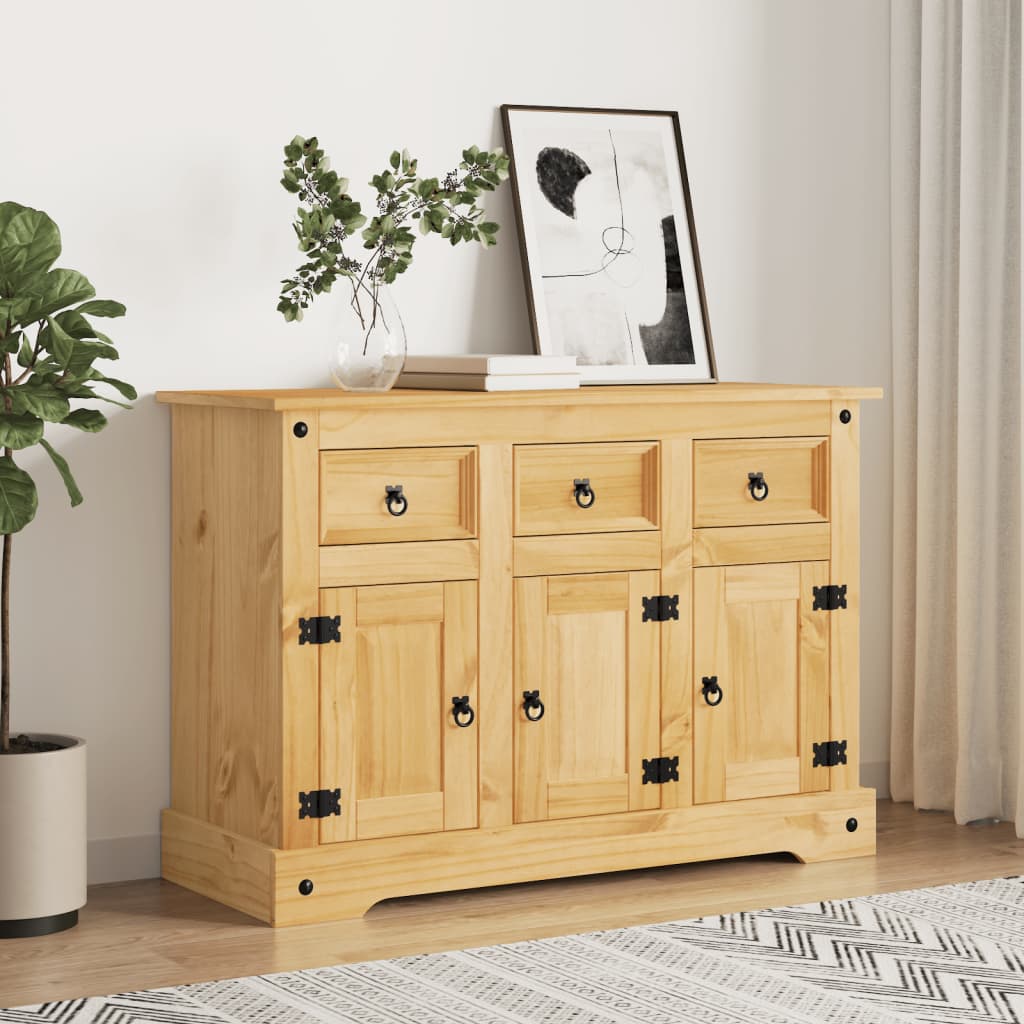 Sideboard 112x43x78 cm Massives Kiefernholz