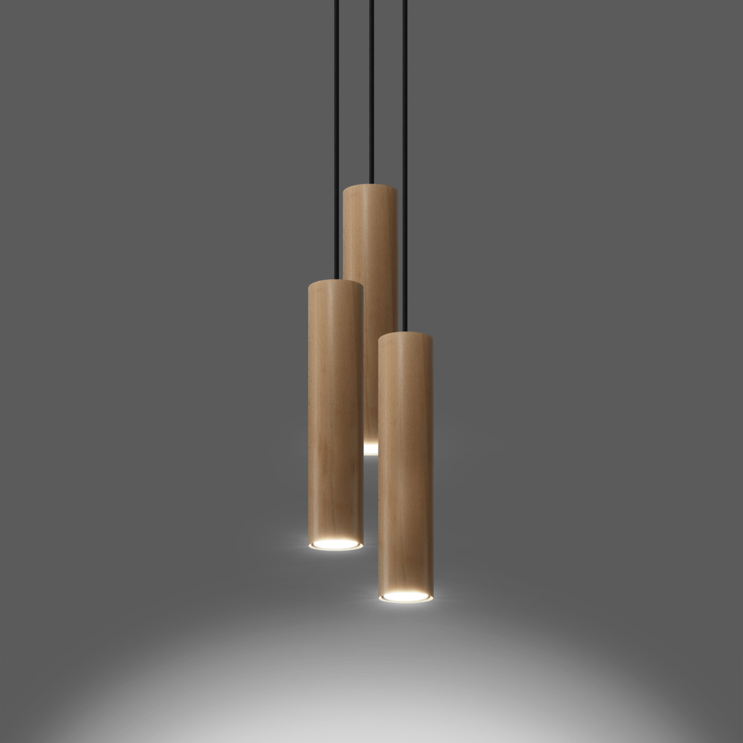 Hängeleuchte „Lino 3P“ – Pendelleuchten in Naturholz | Dexity Lichtdesign