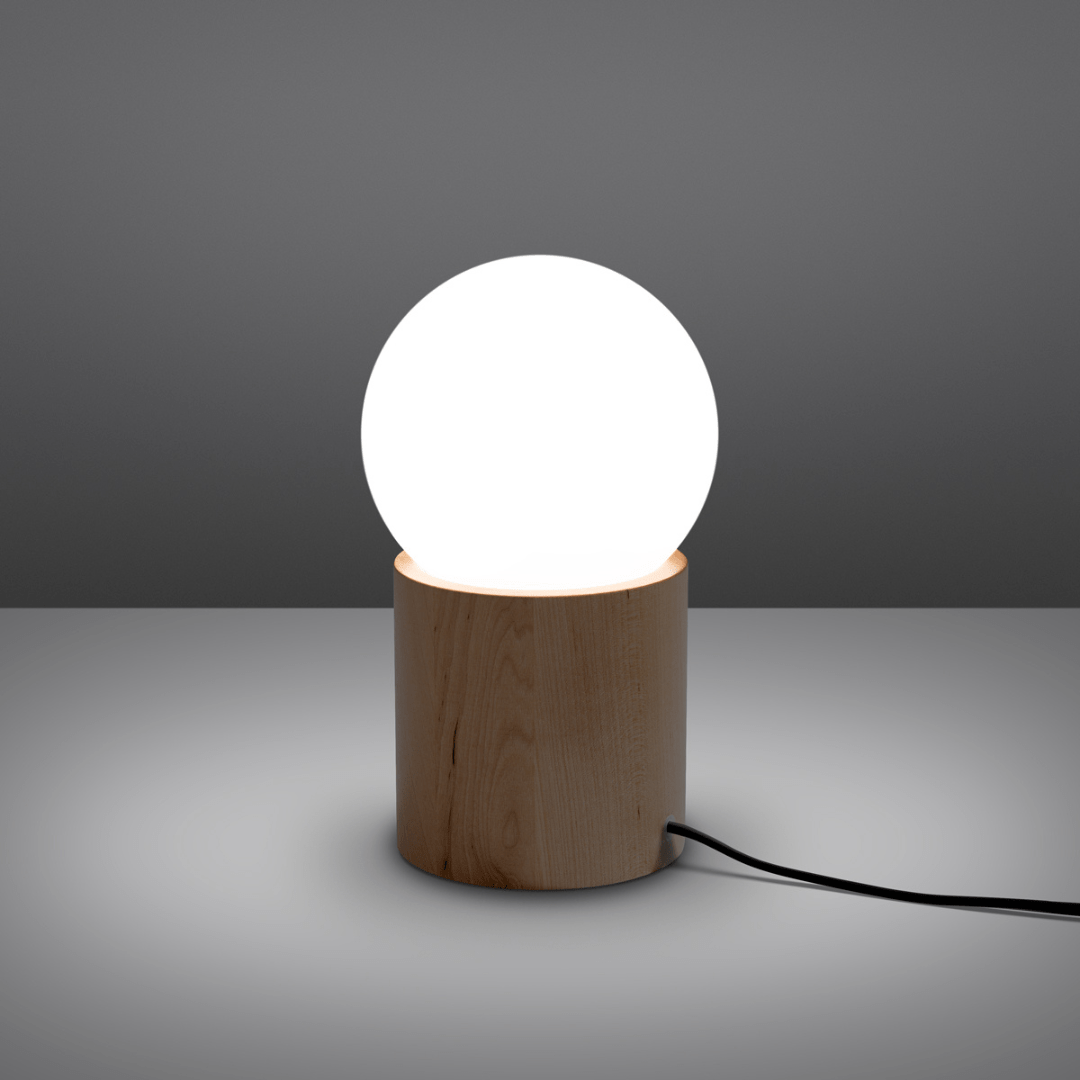Naturholz - Tischlampe "BOOMO" – Schreibtischlampen in Naturholz | Dexity Lichtdesign