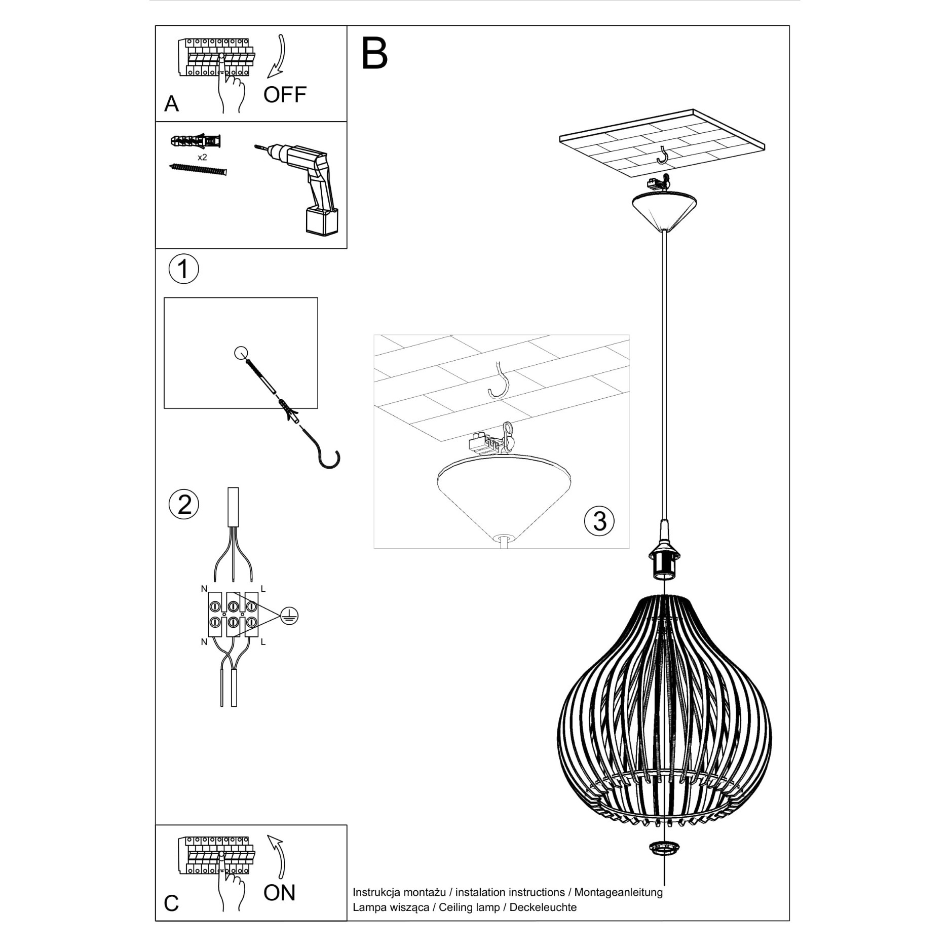 Hängeleuchte "Aprilla" – Pendelleuchten in Naturholz | Dexity Lichtdesign