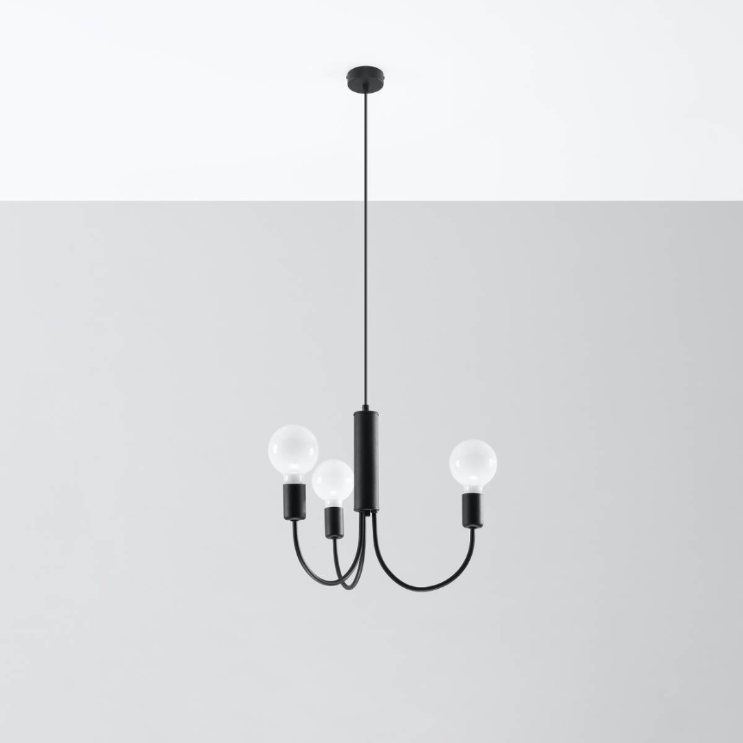 Kronleuchter "Piccolo 3" – Kronleuchter in Schwarz | Dexity Lichtdesign