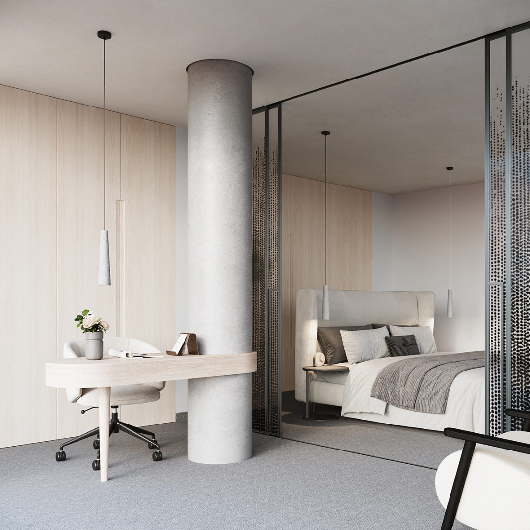 Beton-Pendelleuchte „Electra“