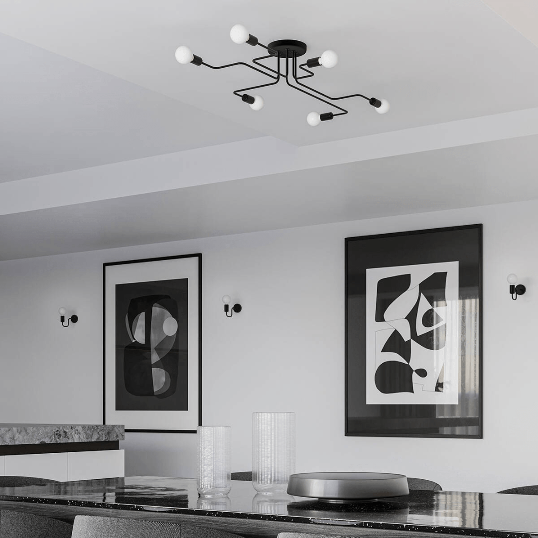 Deckenleuchte "Vector 4" â Deckenlampen in Schwarz | Dexity Lichtdesign
