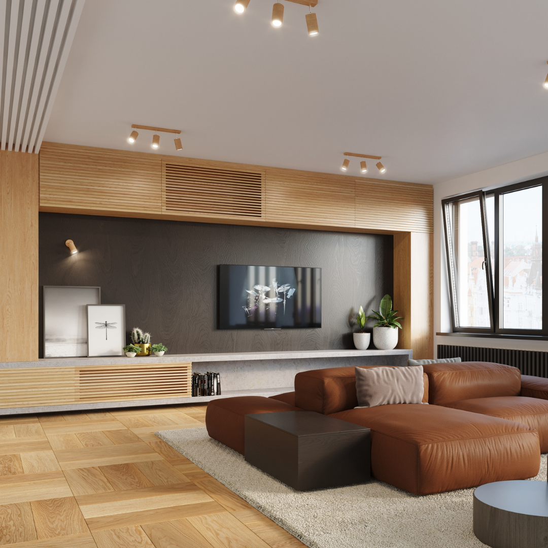 Naturholz-Deckenleuchte „Berg 6“