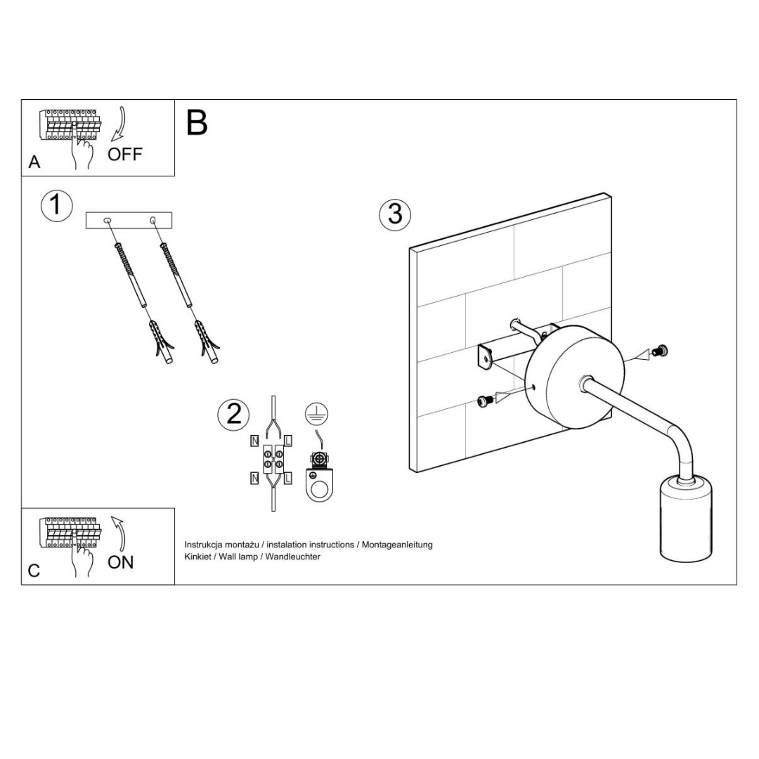 Wandleuchte "Duomo" – Wandlampen in Schwarz | Dexity Lichtdesign