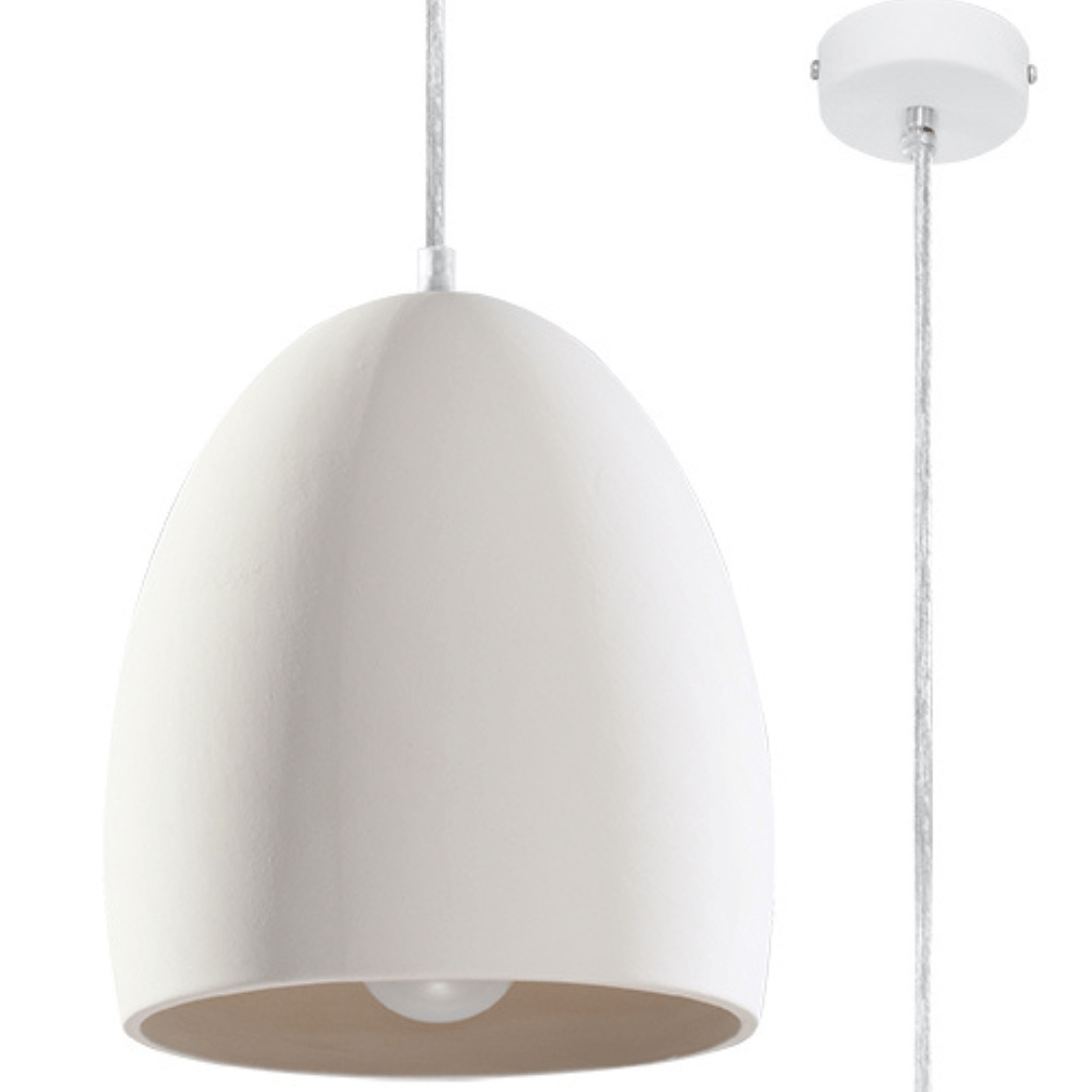 Keramik - Pendelleuchte „Flawiusz“ – Pendelleuchten in Weiß | Dexity Lichtdesign