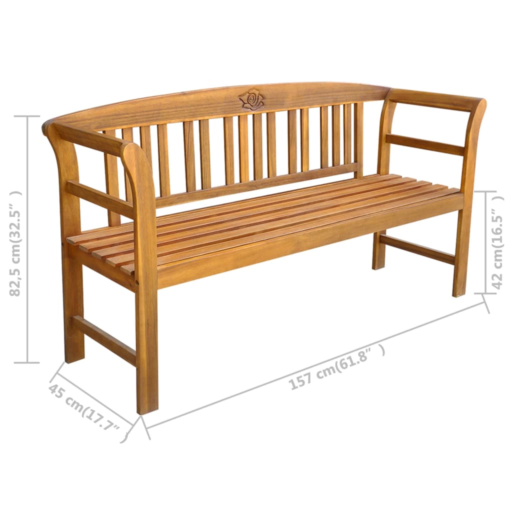 Gartenbank 157 cm Akazienholz