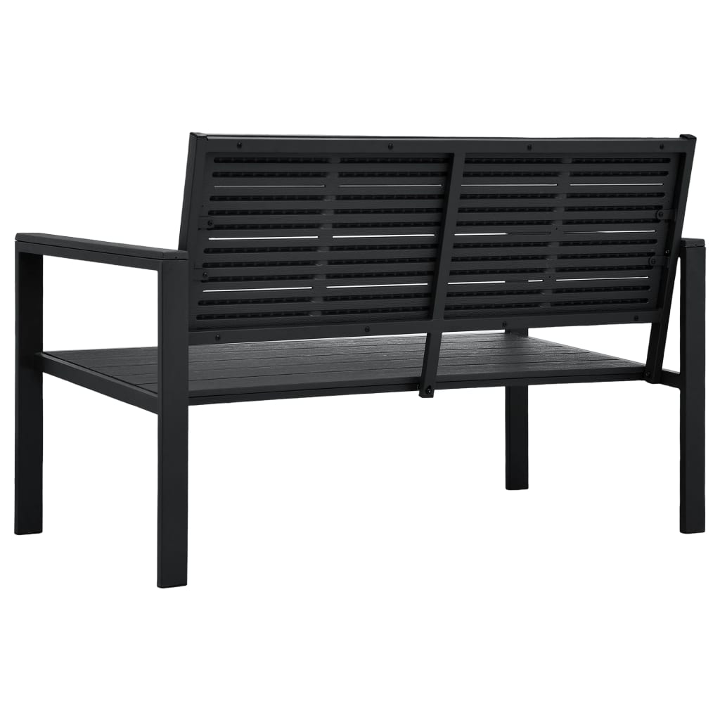Gartenbank 120 cm HDPE Holz-Optik