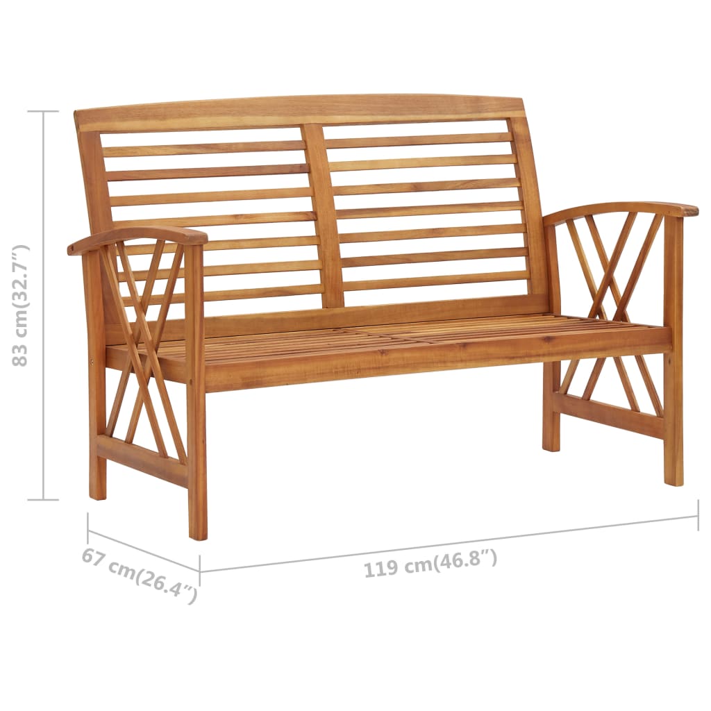 Gartenbank 119 cm Akazienholz