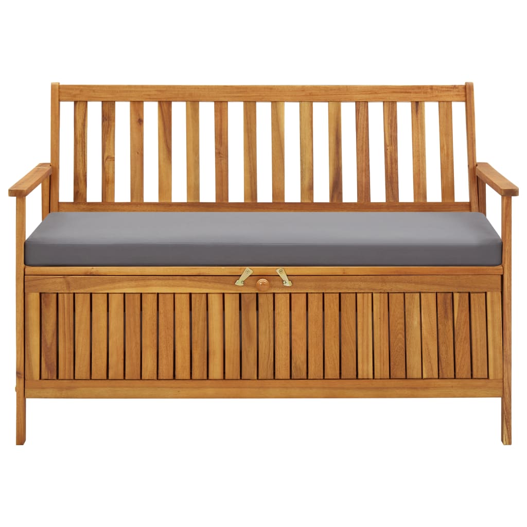 Gartenbank mit Stauraum 120 cm Akazienholz