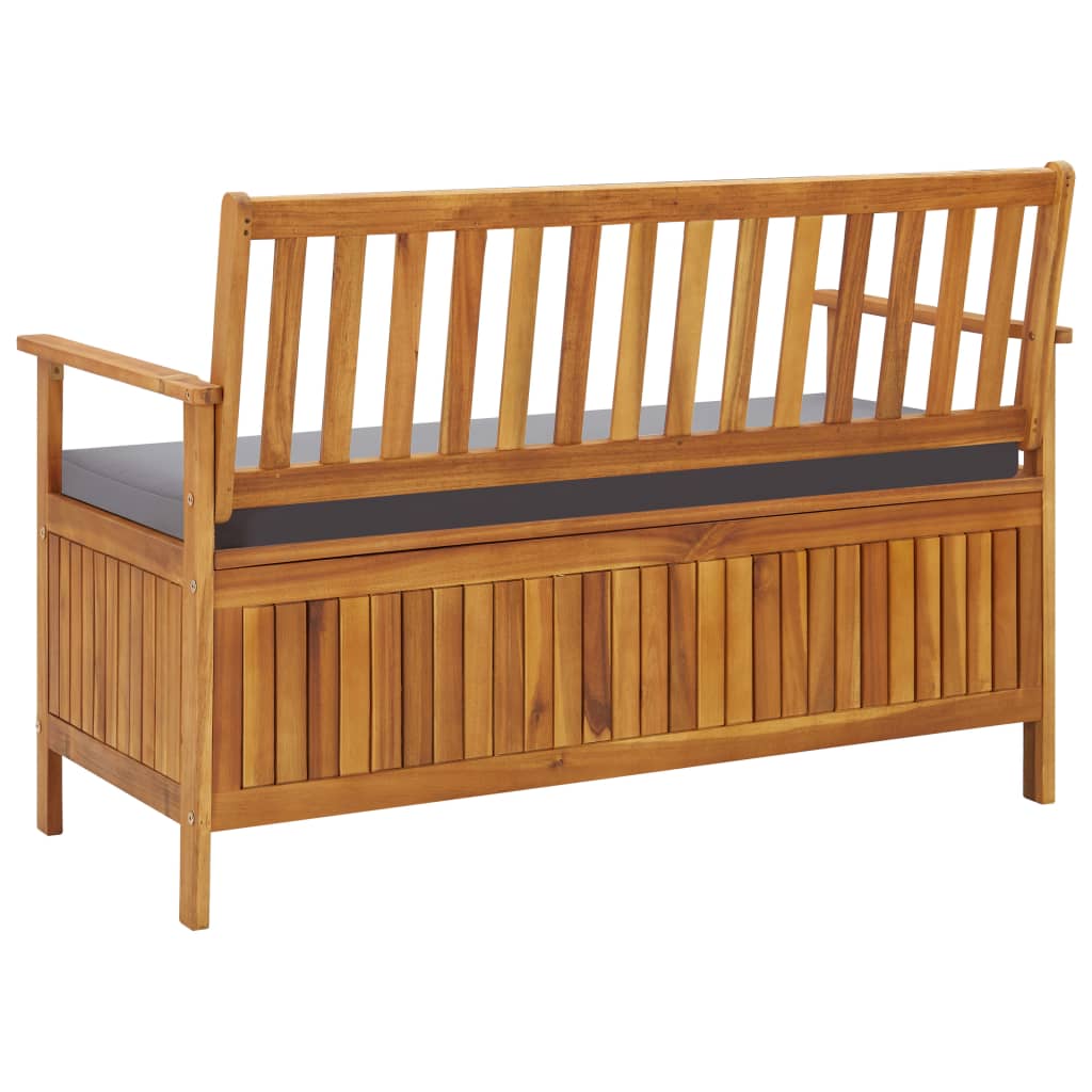 Gartenbank mit Stauraum 120 cm Akazienholz