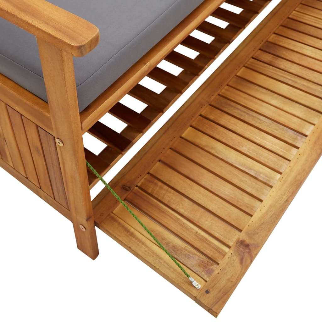 Gartenbank mit Stauraum 120 cm Akazienholz