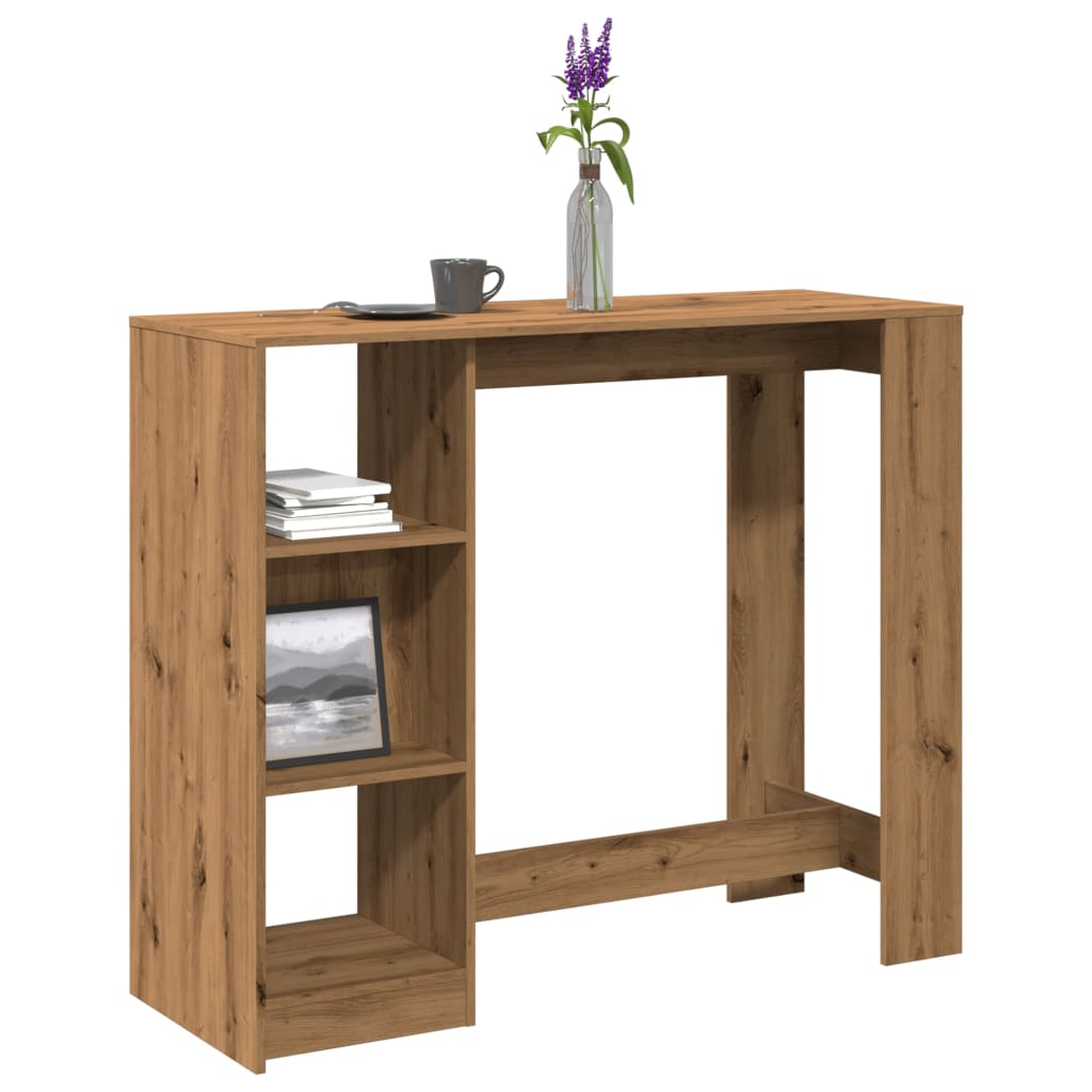 Bartisch mit Regal 124x46x103,5 cm