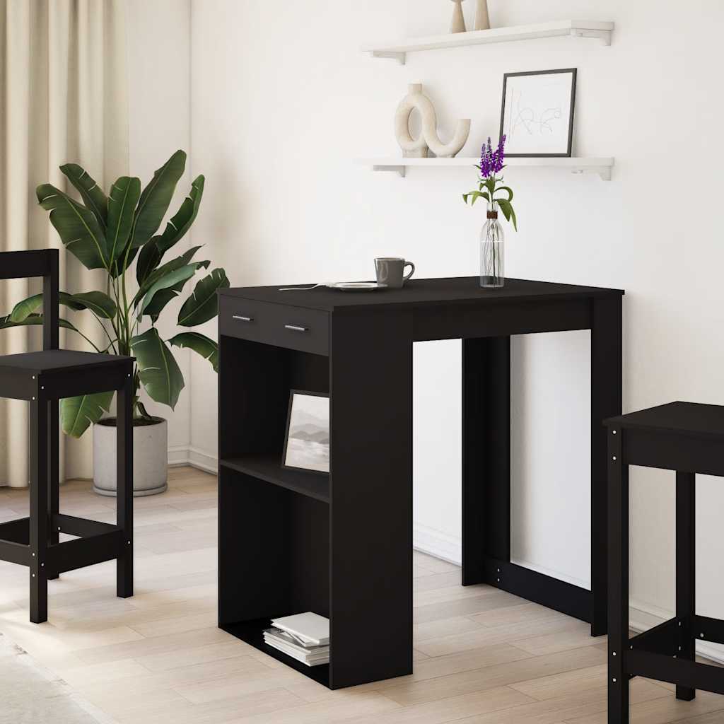 Bartisch mit Regal 102x70x103,5 cm