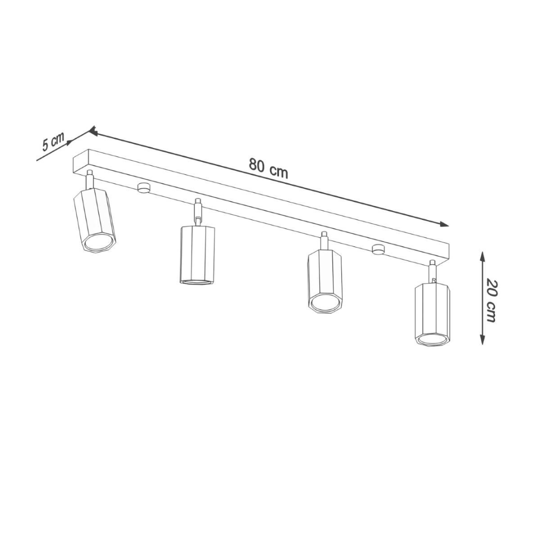 Deckenleuchte "Zeke 4" – Deckenlampen in Naturholz | Dexity Lichtdesign