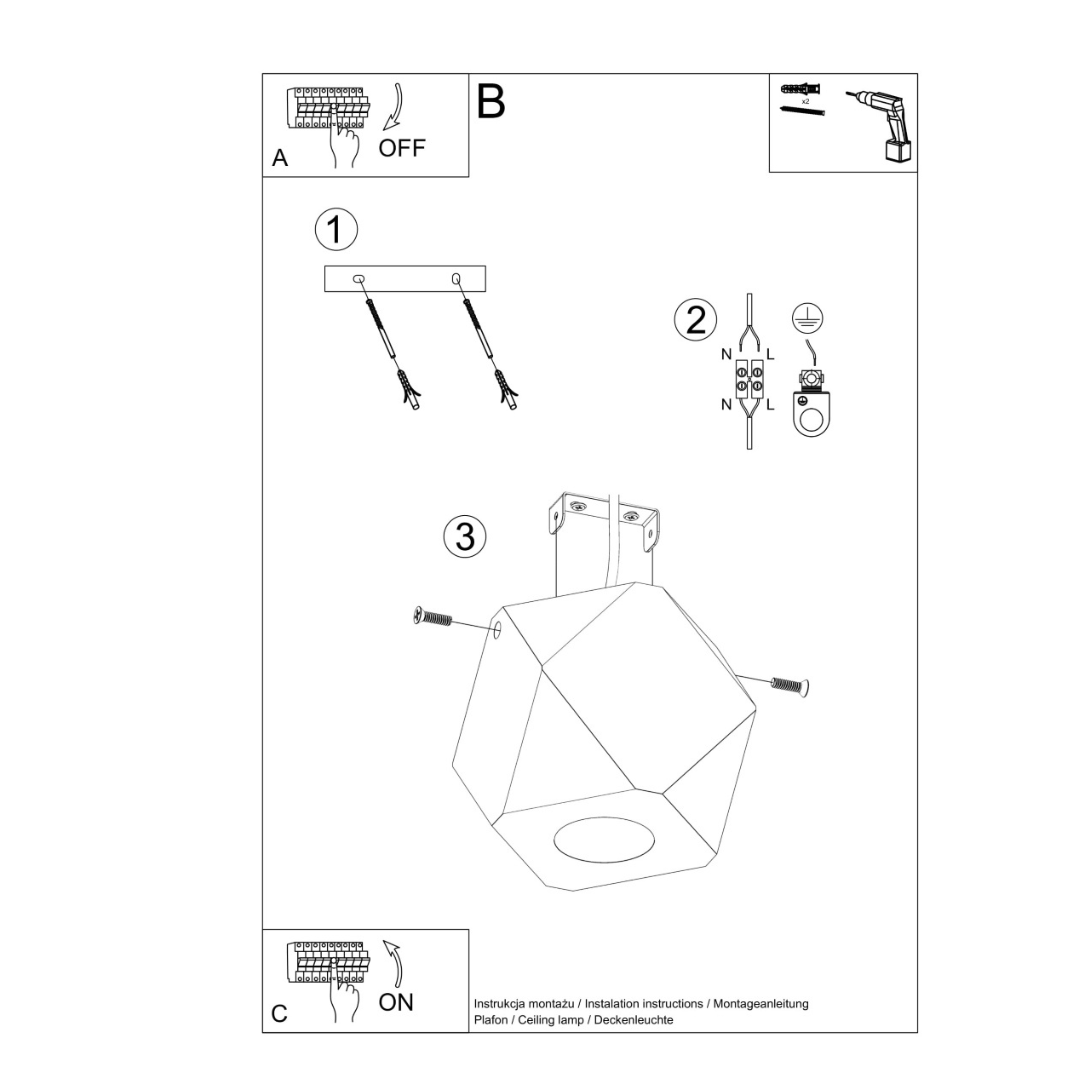 Naturholz - Deckenleuchte "Woody 1" – Deckenlampen in Naturholz | Dexity Lichtdesign