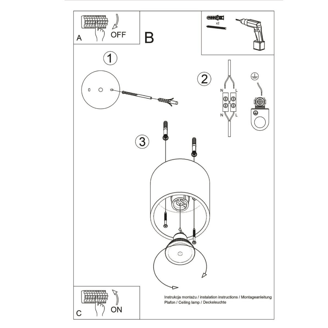Deckenleuchte "Orbis 1" – Deckenlampen in Anthrazit | Dexity Lichtdesign