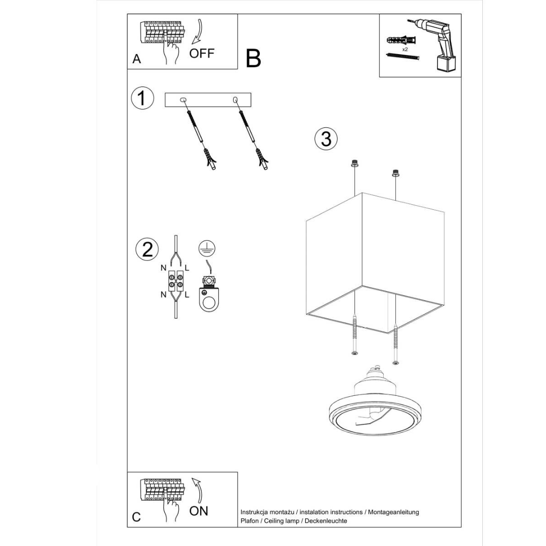 Deckenleuchte "Blake" – Deckenlampen in Weiß | Dexity Lichtdesign