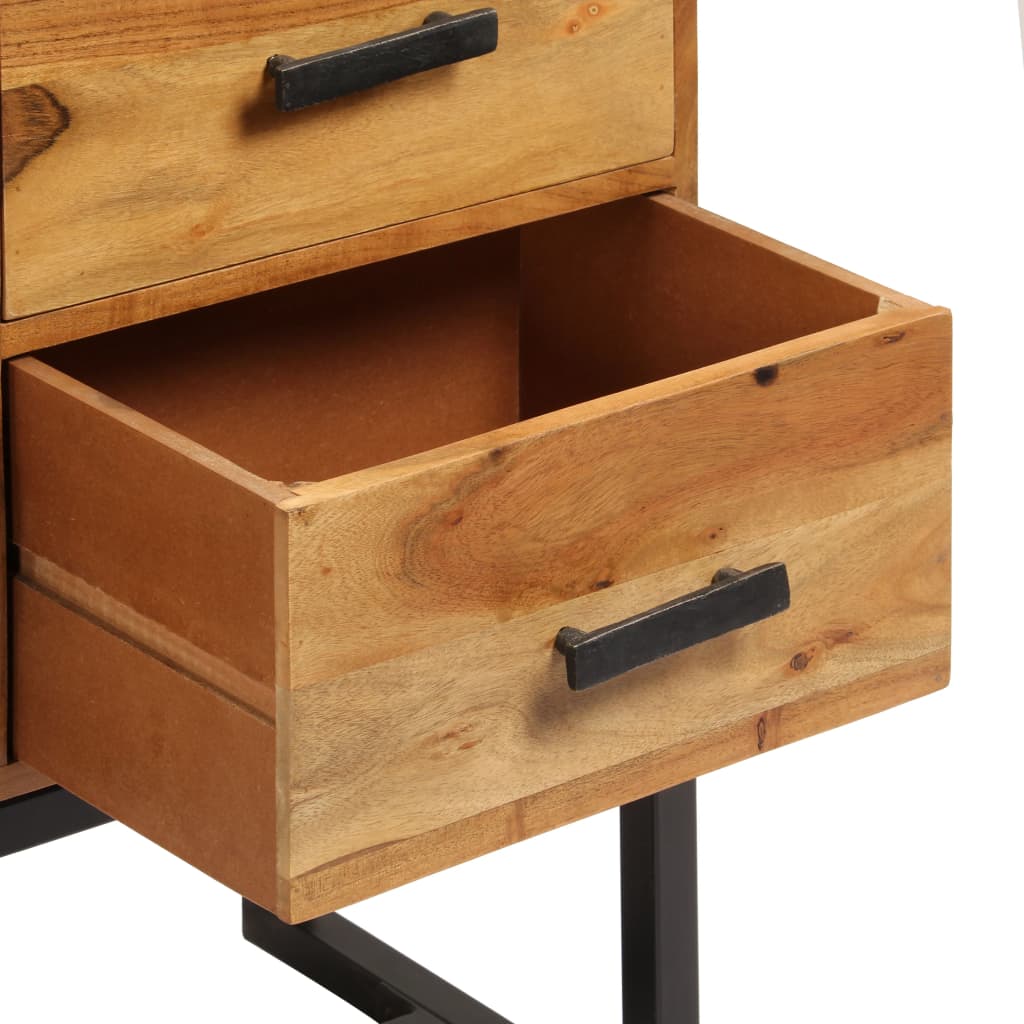 Sideboard 110x30x70 cm Massives Akazieholz