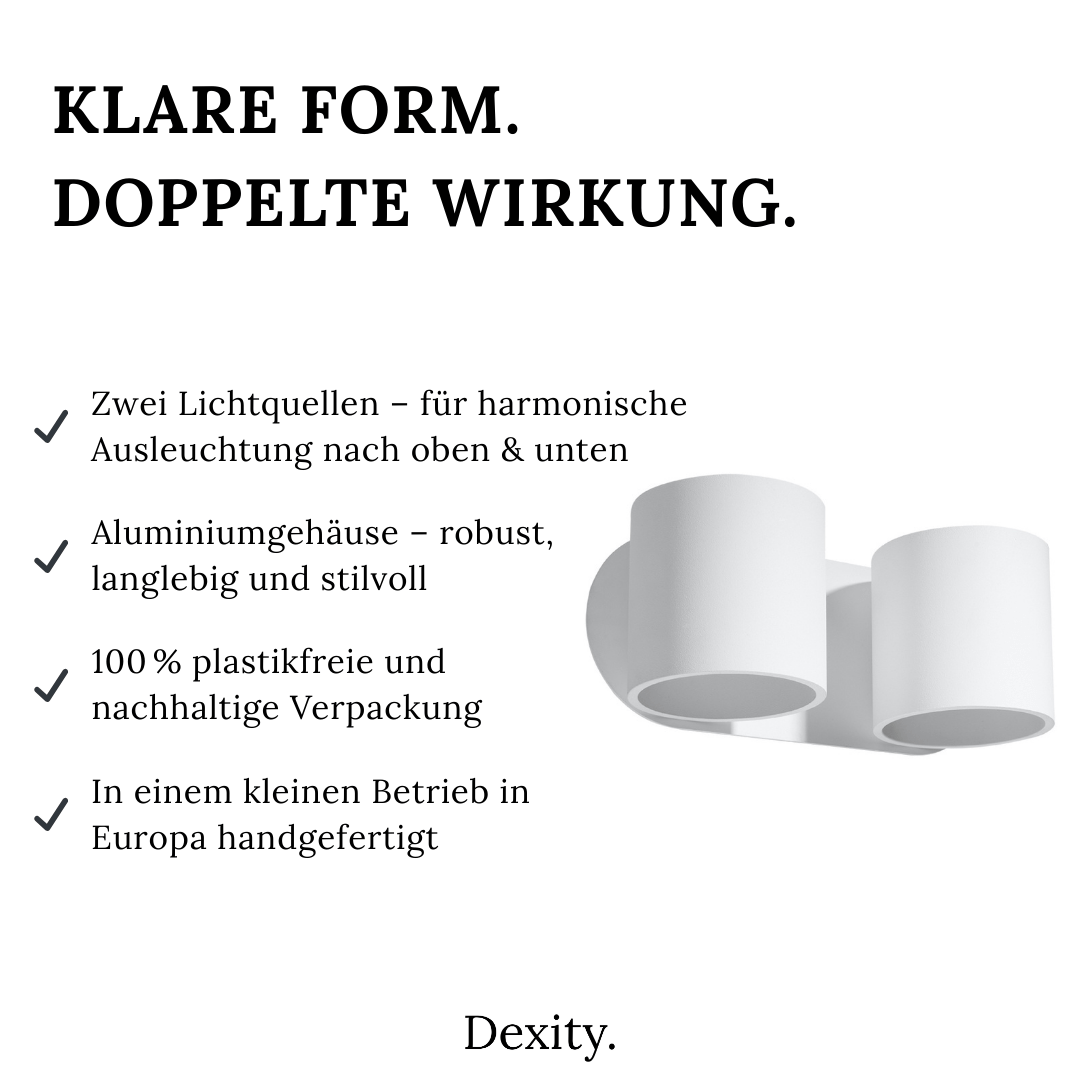 Wandleuchte "Orbis 2" – Wandlampen in Weiß | Dexity Lichtdesign