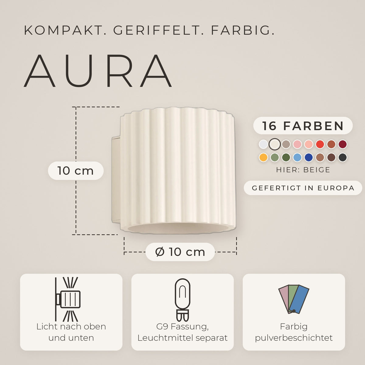 Wandleuchte "AURA" Up & Down