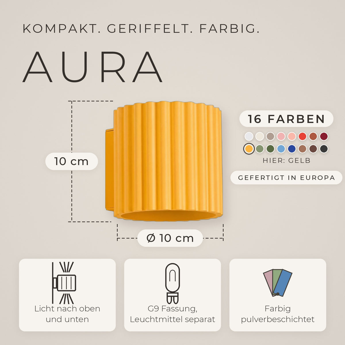 Wandleuchte "AURA" Up & Down