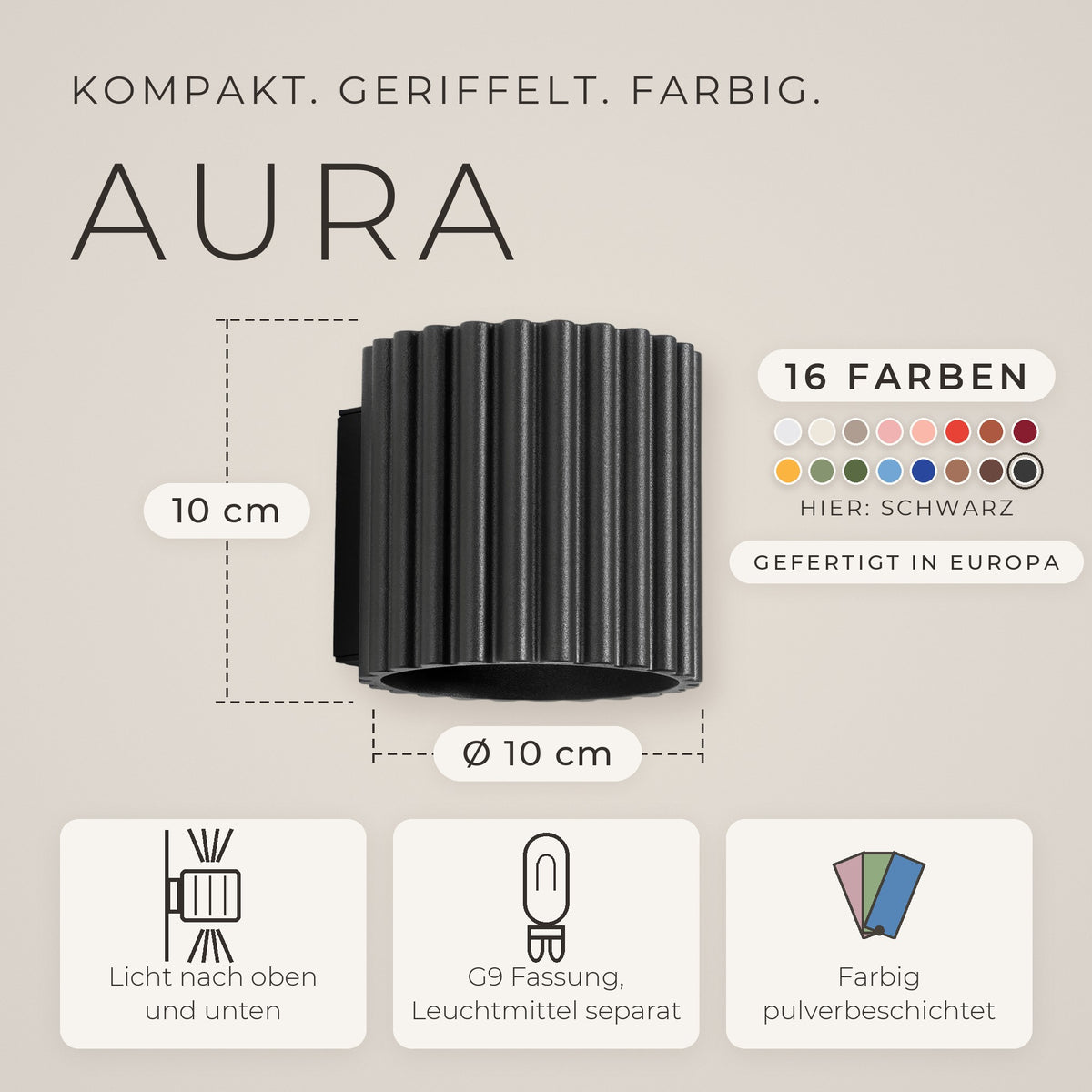Wandleuchte "AURA" Up & Down
