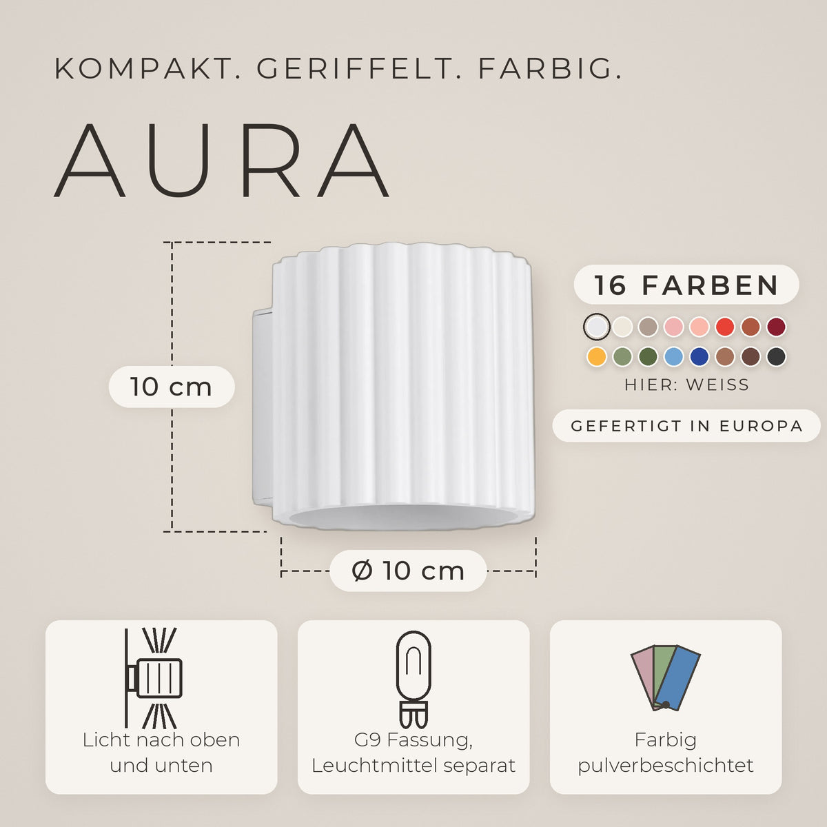 Wandleuchte "AURA" Up & Down